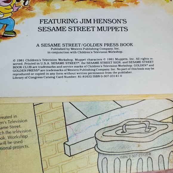 4 Vintage Sesame Street Book Club Jim Henson 1981 Golden Press Books - Picture 11 of 11